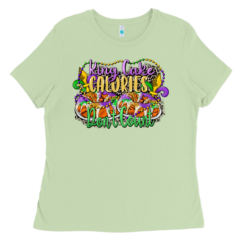 King Cake Calories Dont Count Ladies Tee by CowGirlArtShop | Teevron
