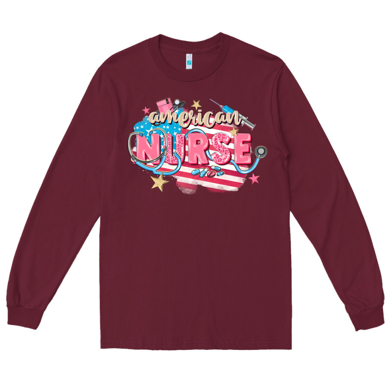 American Nurse Long Sleeve Tee by FaDigitalArtStudio | Teevron