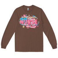 Chestnut American Nurse Long Sleeve Tee - FaDigitalArtStudio