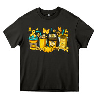 Asphalt Childhood Cancer coffee cups yellow ribbon Heavy Core Tee - NancyCooperArtShop