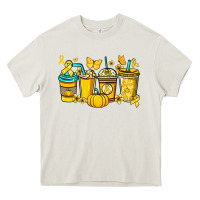 Cream Childhood Cancer coffee cups yellow ribbon Heavy Core Tee - NancyCooperArtShop