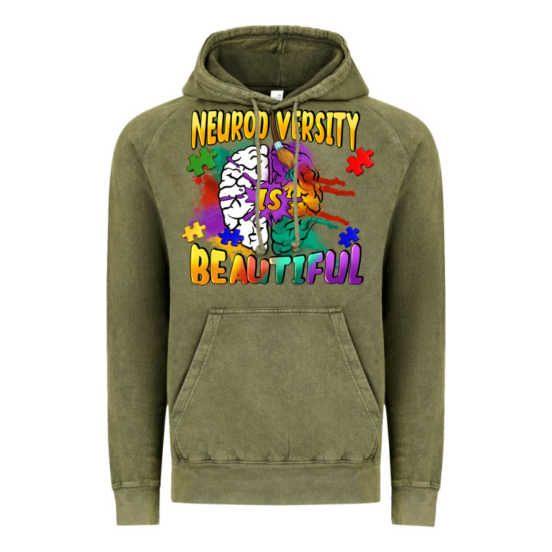 Neurodiversity Is Beautiful Vintage Hoodie by FaDigitalArtStudio | Teevron