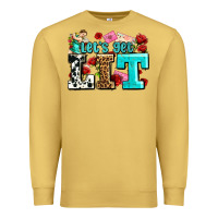 Antique Gold valentines day lets get lit Premium Sweatshirt - AdoDesignShop