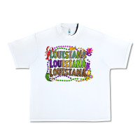 White louisiana louisiana louisiana mardi gras Urban Heavy Tee - OliviaCreatesArt