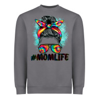 Storm tie dye momlife messy bun Heavyweight Sweatshirt - BarkalooDesign