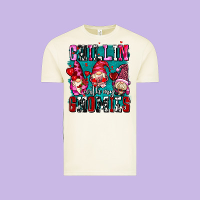 Chillin With My Gnomies Olivia Vintage Tee Designed By Oliviacreatesart