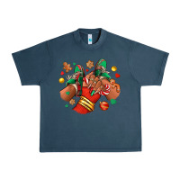 Midnight Navy Christmas black girl sneakers Urban Heavy Tee - RanaPortraitStore