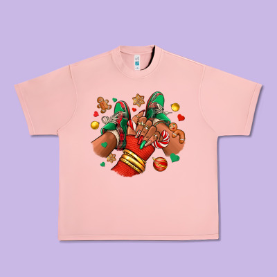 Christmas Black Girl Sneakers Urban Heavy Tee Designed By Ranaportraitstore
