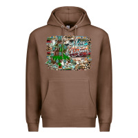 Chestnut merry Christmas tree western Premium Hoodie - CowhideDigitalArt