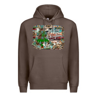 Coffee merry Christmas tree western Premium Hoodie - CowhideDigitalArt