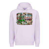 Lilac merry Christmas tree western Premium Hoodie - CowhideDigitalArt