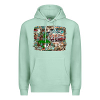 Seafoam merry Christmas tree western Premium Hoodie - CowhideDigitalArt