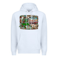 White merry Christmas tree western Premium Hoodie - CowhideDigitalArt