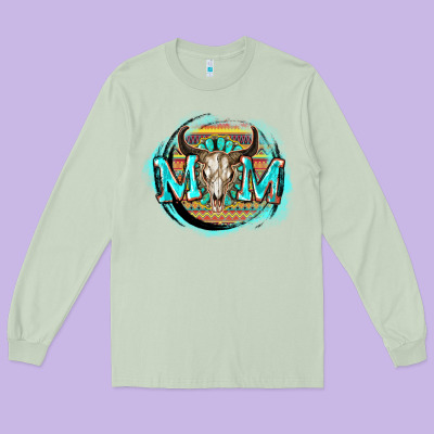 Aztec Mom Mother's Day Long Sleeve Tee Designed By Fadigitalartstudio