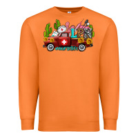 Carrot lpn nurse truck with cactus and sunflowers Premium Sweatshirt - AdoDesignShop