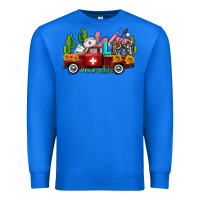 True Royal lpn nurse truck with cactus and sunflowers Premium Sweatshirt - AdoDesignShop