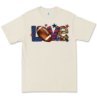 Bone Love Football team color red blue 4th of july Premium Tee - HowdyJamesFarm