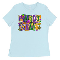 Baby Blue mardi  gras Ladies Tee - CowGirlArtShop