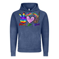Vintage Denim Peace love rock Vintage Hoodie - FaDigitalArtStudio