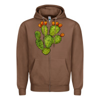 Chestnut cactus Zipper Hoodie - BarkalooDesign