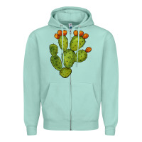 Seafoam cactus Zipper Hoodie - BarkalooDesign