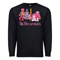 Black tis the season pink christmas Premium Sweatshirt - AdoDesignShop