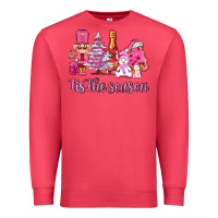 Cardinal tis the season pink christmas Premium Sweatshirt - AdoDesignShop