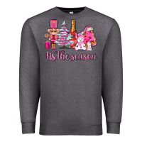 Charcoal Heather tis the season pink christmas Premium Sweatshirt - AdoDesignShop
