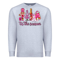 Heather Grey tis the season pink christmas Premium Sweatshirt - AdoDesignShop