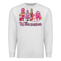 Oatmeal Heather tis the season pink christmas Premium Sweatshirt - AdoDesignShop