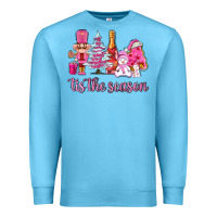 Ocean Blue tis the season pink christmas Premium Sweatshirt - AdoDesignShop