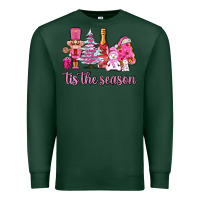 Sports Green tis the season pink christmas Premium Sweatshirt - AdoDesignShop