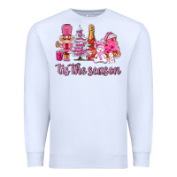 White tis the season pink christmas Premium Sweatshirt - AdoDesignShop
