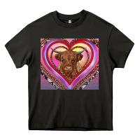 Asphalt highland cow valentine's day Heavy Core Tee - RanaPortraitStore