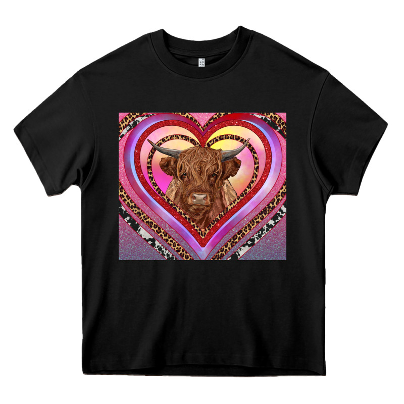 Highland Cow Valentine's Day Heavy Core Tee by RanaPortraitStore | Teevron