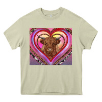 Mossy highland cow valentine's day Heavy Core Tee - RanaPortraitStore
