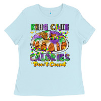 Baby Blue king cake calories dont count mardi gras Ladies Tee - CowGirlArtShop