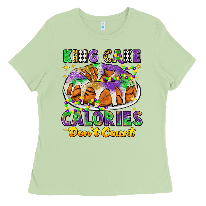 King Cake Calories Dont Count Mardi Gras Ladies Tee by CowGirlArtShop | Teevron