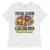 White king cake calories dont count mardi gras Ladies Tee - CowGirlArtShop