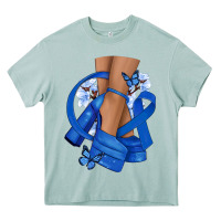 Arona Colon Cancer diva blue ribbon Heavy Core Tee - NancyCooperArtShop
