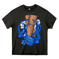 Asphalt Colon Cancer diva blue ribbon Heavy Core Tee - NancyCooperArtShop