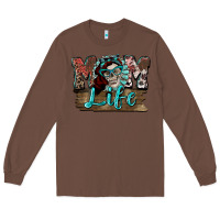 Chestnut Mom life skull Mother's Day Long Sleeve Tee - FaDigitalArtStudio