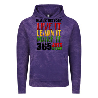Cloud Purple black history live it Vintage Hoodie - FaDigitalArtStudio