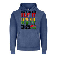 Vintage Denim black history live it Vintage Hoodie - FaDigitalArtStudio