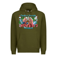 Army Green santa's favorite respiratory therapist Premium Hoodie - CowhideDigitalArt