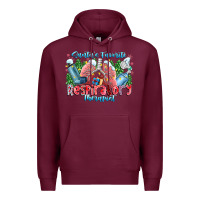Burgundy santa's favorite respiratory therapist Premium Hoodie - CowhideDigitalArt