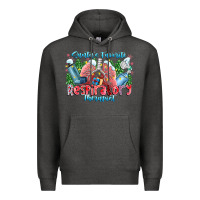 Charcoal Heather santa's favorite respiratory therapist Premium Hoodie - CowhideDigitalArt