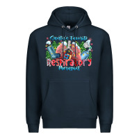 Navy santa's favorite respiratory therapist Premium Hoodie - CowhideDigitalArt