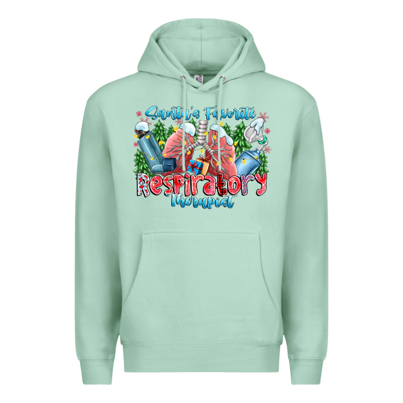 Santa's Favorite Respiratory Therapist Premium Hoodie by CowhideDigitalArt | Teevron