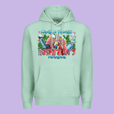 Santa's Favorite Respiratory Therapist Premium Hoodie Designed By Cowhidedigitalart